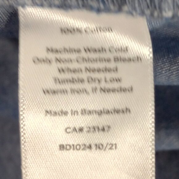 Talbots Blue Newport Chambray Button Front Skirt - Picture 8 of 8